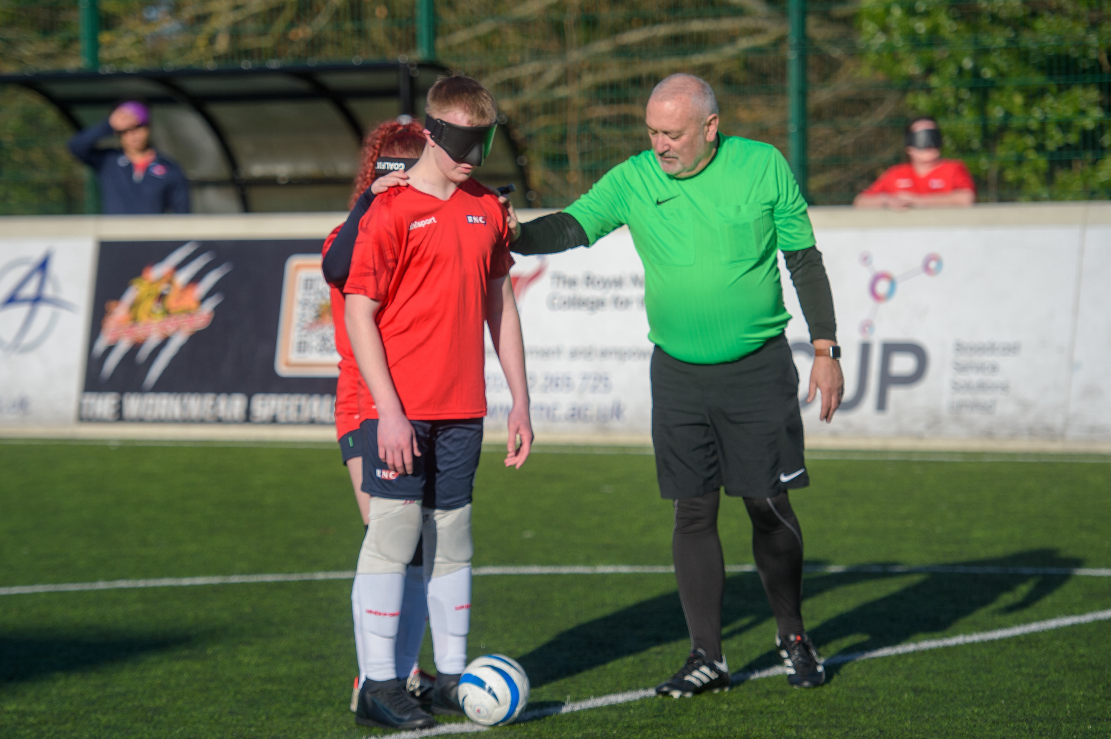 RNC player Toby about to take a penalty