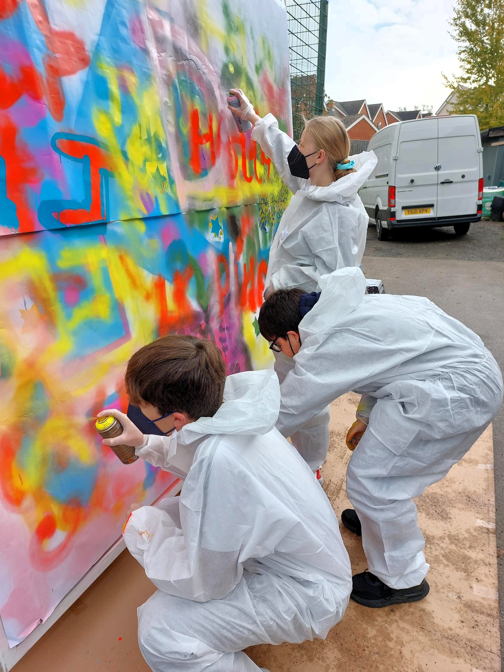 Students create stunning new mural celebrating blind and visually impaired athletes